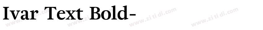 Ivar Text Bold字体转换